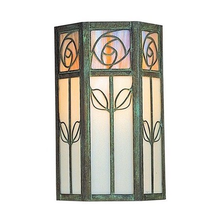 Arroyo Craftsman 12" Saint Clair Flush Wall Mount, Slate, Clear Seedy Glass SCW-12CS-S